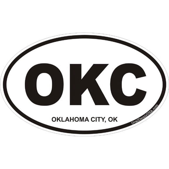 3.8 Inch Oklahoma City Oklahoma Oval Decal