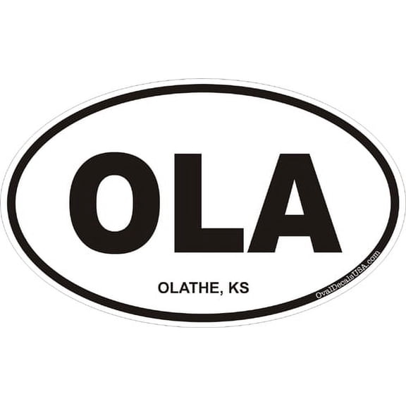 3.8 Inch Olathe Kansas Oval Decal