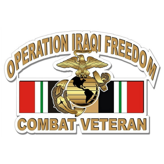 3.8 Inch Operation Iraqi Freedom OIF Marine Corps EGA Veteran Decal