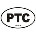 thumbnail image 1 of 3.8 Inch Pontiac Michigan Oval Decal, 1 of 1