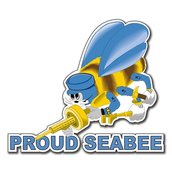 3.8 Inch Proud Seabee Decal