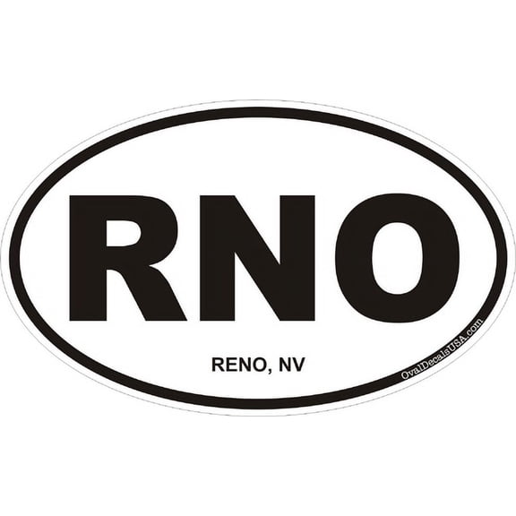 3.8 Inch Reno Nevada Oval Decal