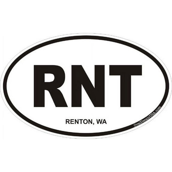 3.8 Inch Renton Washington Oval Decal