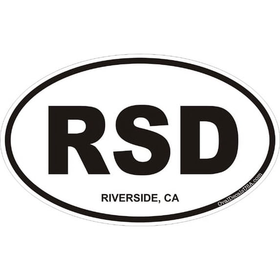 3.8 Inch Riverside California Oval Decal
