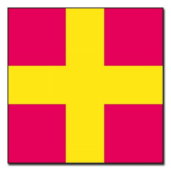 3.8 Inch Romeo Signal Flag Sticker Decal