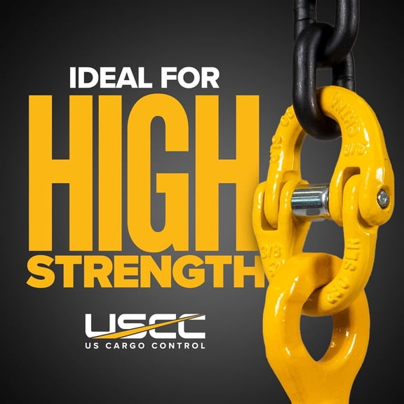 3/8 Inch Safety Chain Connector Links (4-Pack), G80 Tow Hitch Hammerlock Coupling Link, 7,100 LBS Working Load Limit, Hammerlock Safety Chain Connector for Overhead Lifting$$Tools & Hardware Other