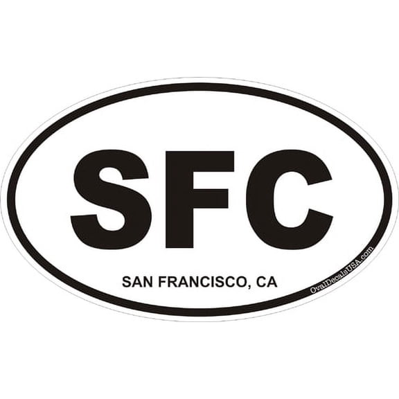 3.8 Inch San Francisco California Oval Decal