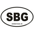 thumbnail image 1 of 3.8 Inch Sheboygan Wisconsin Oval Decal, 1 of 1