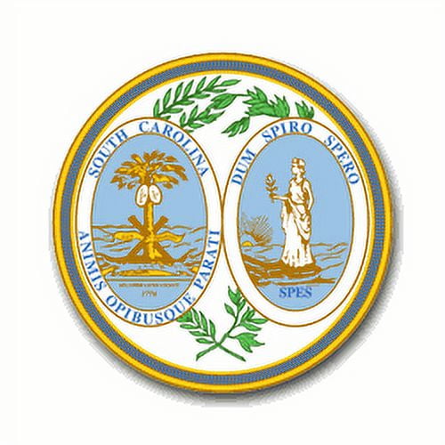 3.8 Inch South Carolina State Seal Vinyl Transfer Decal