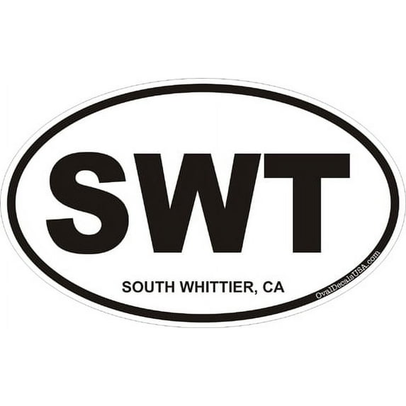 3.8 Inch South Whittier California Oval Decal