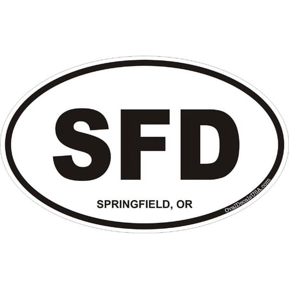 3.8 Inch Springfield Oregon Oval Decal