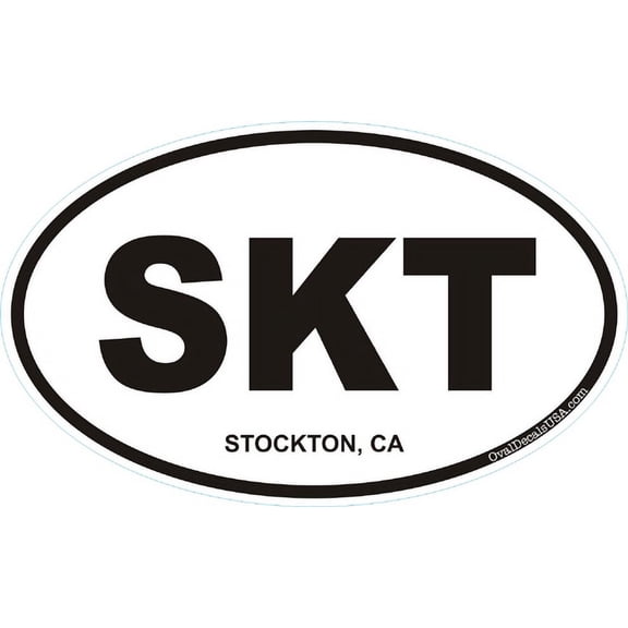 3.8 Inch Stockton California Oval Decal