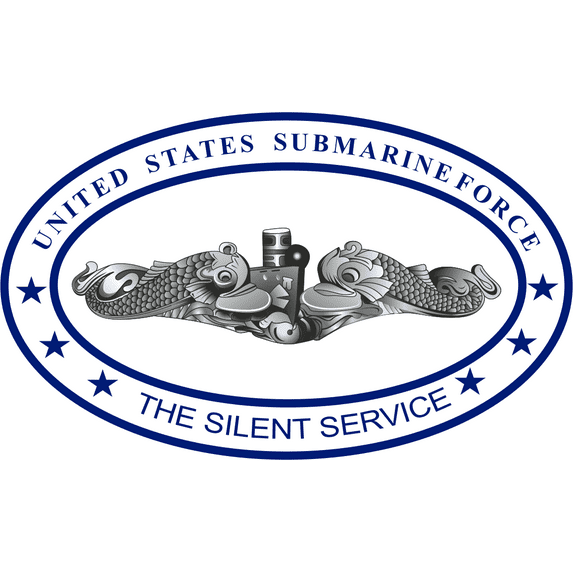 3.8 Inch Submarine Force Silent Service Oval Decal