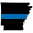 thumbnail image 1 of 3.8 Inch Thin Blue Line Arkansas State Decal, 1 of 1