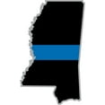 thumbnail image 1 of 3.8 Inch Thin Blue Line Mississippi State Decal, 1 of 1