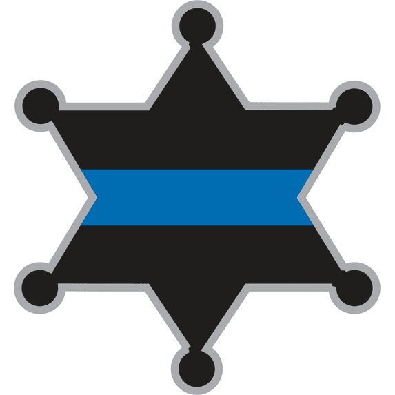 3.8 Inch Thin Blue Line Sheriff Badge Decal