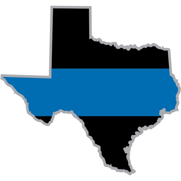 3.8 Inch Thin Blue Line Texas State Decal