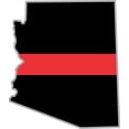 thumbnail image 1 of 3.8 Inch Thin Red Line Arizon Firefighter Decal, 1 of 1