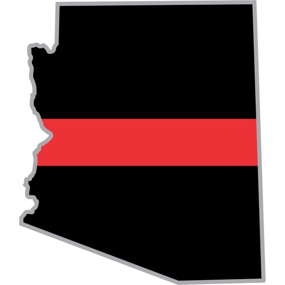 3.8 Inch Thin Red Line Arizon Firefighter Decal