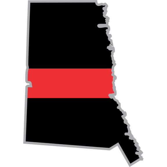 3.8 Inch Thin Red Line Connecticut Firefighter Decal
