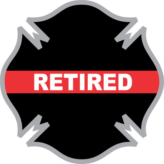 3.8 Inch Thin Red Line Firefighter Cross Retired Decal