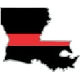 thumbnail image 1 of 3.8 Inch Thin Red Line Louisiana Firefighter Decal, 1 of 1