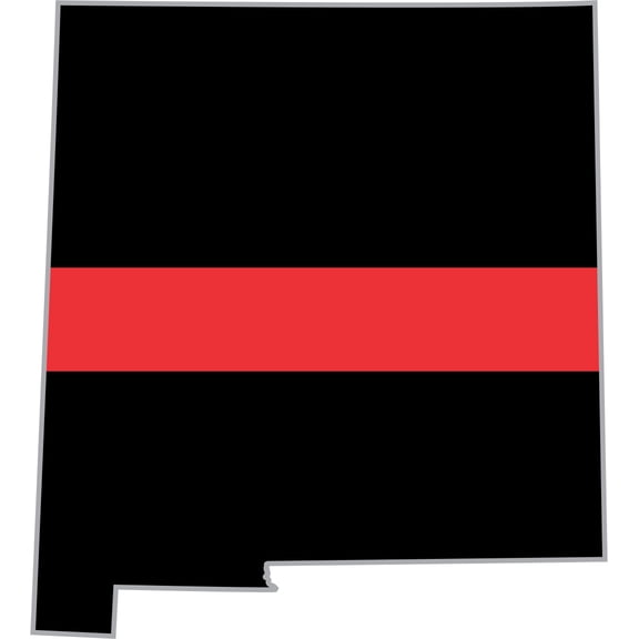 3.8 Inch Thin Red Line New Mexico Firefighter Decal