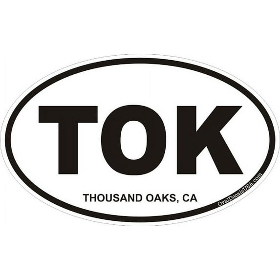 3.8 Inch Thousand Oaks California Oval Decal