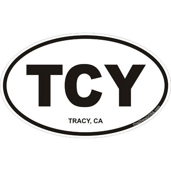 3.8 Inch Tracy California Oval Decal
