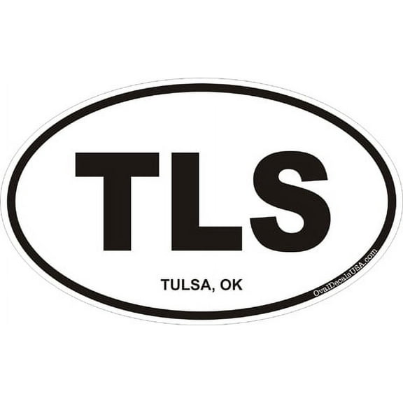 3.8 Inch Tulsa Oklahoma Oval Decal