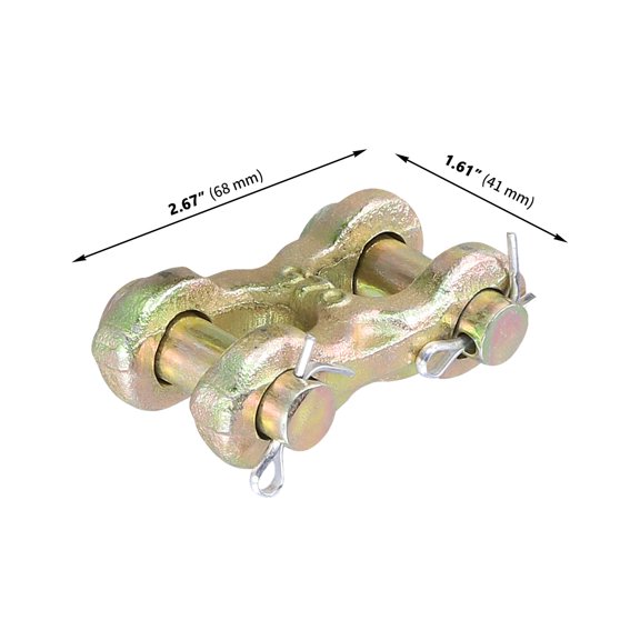 3/8 Inch Twin Clevis Links G70 Alloy Steel Chain Connector 8 Pack 6600lbs Working Load