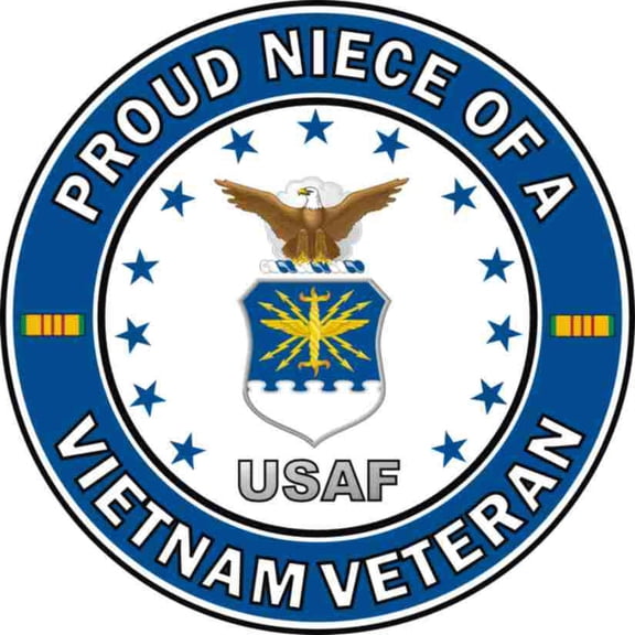 3.8 Inch U.S. Air Force Proud Niece of a Vietnam Veteran