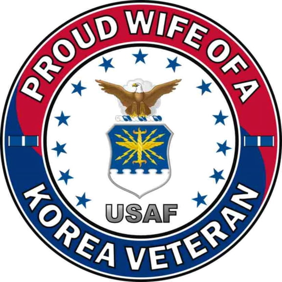 3.8 Inch U.S. Air Force Proud Wife of a Korea Veteran
