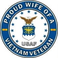 thumbnail image 1 of 3.8 Inch U.S. Air Force Proud Wife of a Vietnam Veteran, 1 of 1