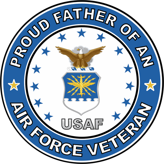 3.8 Inch U.S. Air Force Veteran Proud Father Decal
