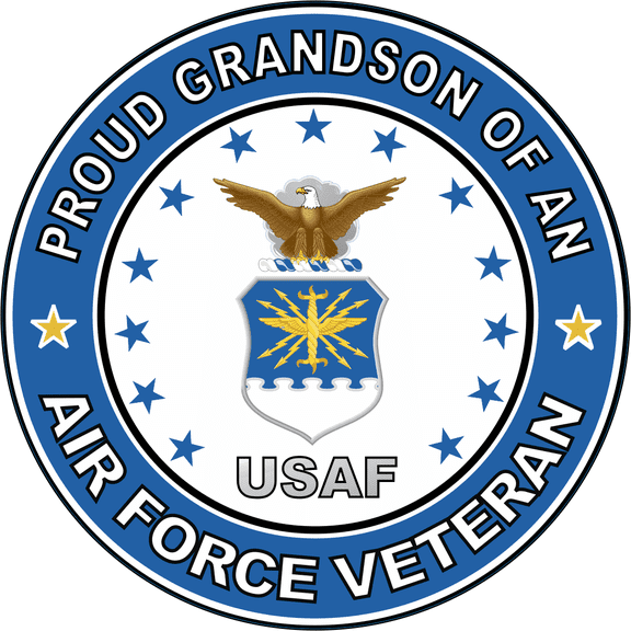 3.8 Inch U.S. Air Force Veteran Proud Grandson Decal