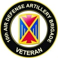 thumbnail image 1 of 3.8 Inch U.S. Army 10th Air Defense Artillery Brigade Veteran Sticker Decal, 1 of 1