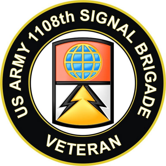 3.8 Inch U.S. Army 1108th Signal Brigade Veteran Sticker Decal