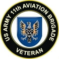 thumbnail image 1 of 3.8 Inch U.S. Army 11th Aviation Brigade Veteran Sticker Decal, 1 of 1