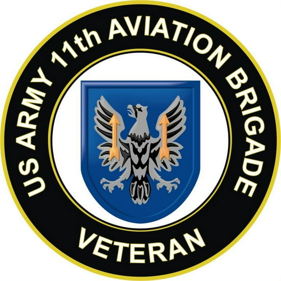 3.8 Inch U.S. Army 11th Aviation Brigade Veteran Sticker Decal