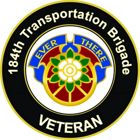 3.8 Inch U.S. Army 184th Transport Brigade Unit Crest Veteran Sticker Decal