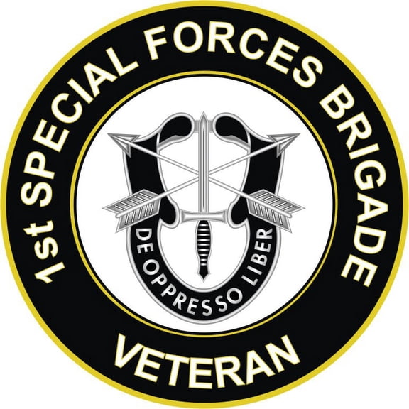 3.8 Inch U.S. Army 1st Special Forces Brigade Unit Crest Veteran Sticker Decal