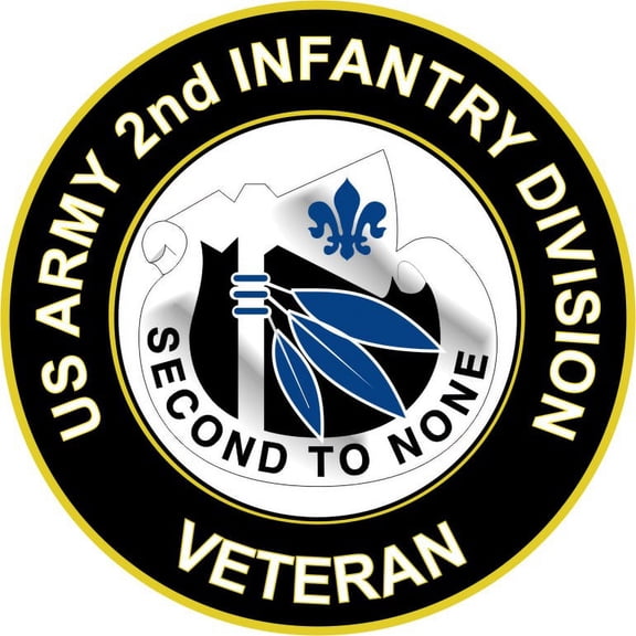 3.8 Inch U.S. Army 2nd Infantry Divison Unit Crest Veteran Sticker Decal