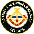 thumbnail image 1 of 3.8 Inch U.S. Army 35th Engineer Brigade Unit Crest Veteran Sticker Decal, 1 of 1