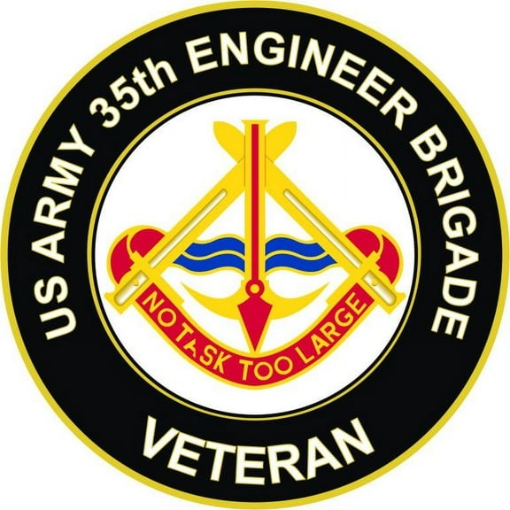 3.8 Inch U.S. Army 35th Engineer Brigade Unit Crest Veteran Sticker Decal
