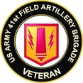 thumbnail image 1 of 3.8 Inch U.S. Army 41st Field Artillery Brigade Veteran Sticker Decal, 1 of 1