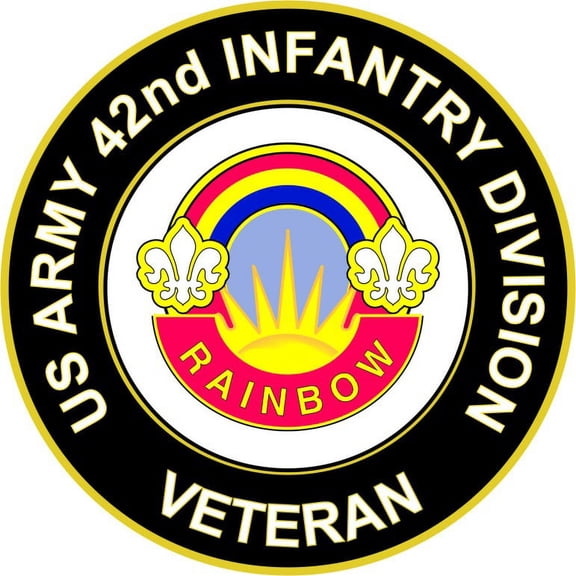 3.8 Inch U.S. Army 42nd Infantry Division Unit Crest Veteran Sticker Decal