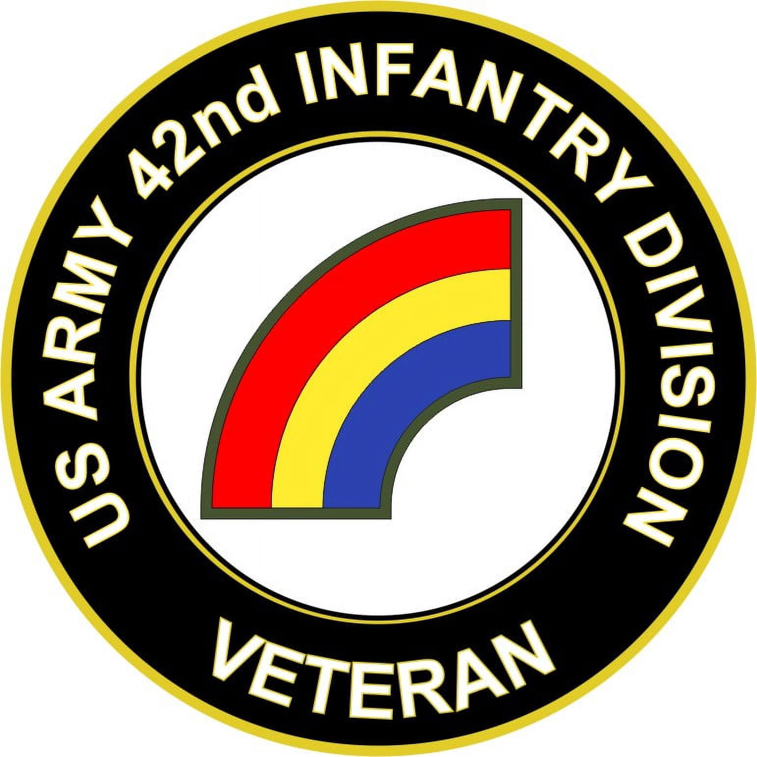 3.8 Inch U.S. Army 42nd Infantry Division Veteran Sticker Decal ...