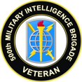 thumbnail image 1 of 3.8 Inch U.S. Army 500th Military Intelligence Brigade Veteran Sticker Decal, 1 of 1