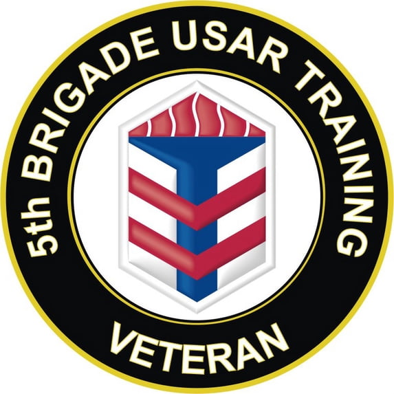 3.8 Inch U.S. Army 5th Brigade USAR Training Veteran Sticker Decal